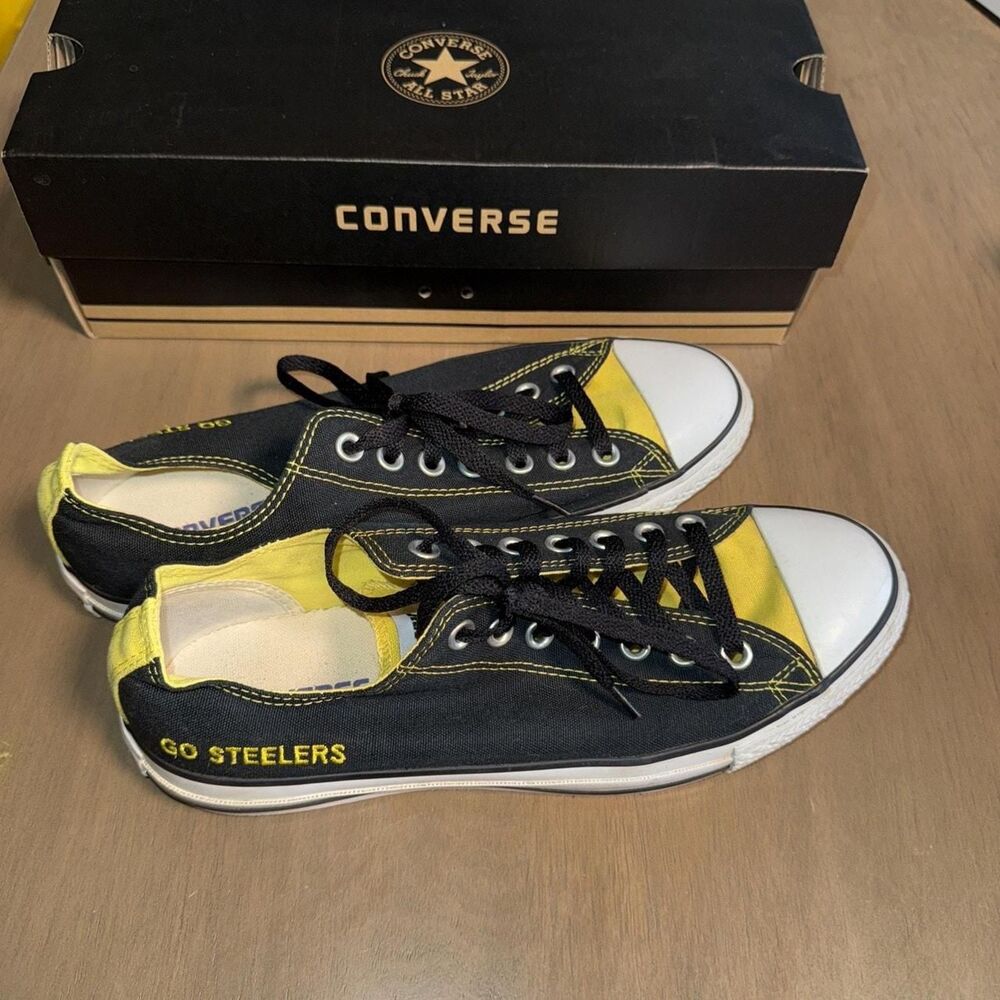 Converse Men's Black Trainers Chuck Taylor All Star Pittsburgh Steelers Edition